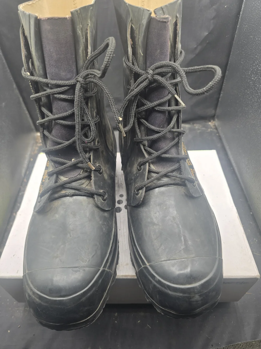 Men's Black Rain & Snow Lace-Up Boots